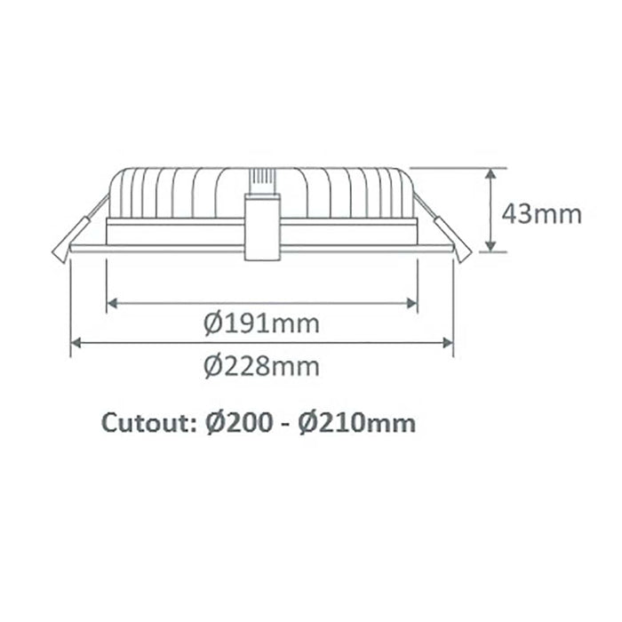 Buy Recessed LED Downlights Australia Deco Round Recessed LED Downlight 28W White Aluminium 3CCT / DALI - 21596