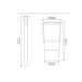 Buy Bollard Lights Australia BL-200 Bollard Light H1164mm Silver Aluminium - 10736