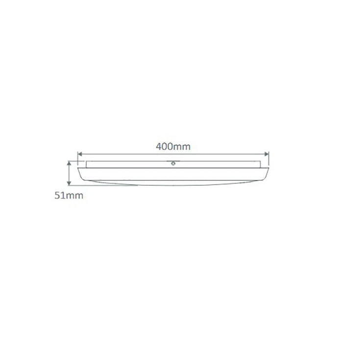Buy LED Oyster Lights Australia Solar Square LED Oyster Light W400mm White Polycarbonate 3CCT - 20945