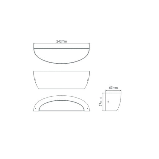 Buy Wall Sconce Australia Sinta Wall Light Black 8W Aluminium 3CCT - 22674