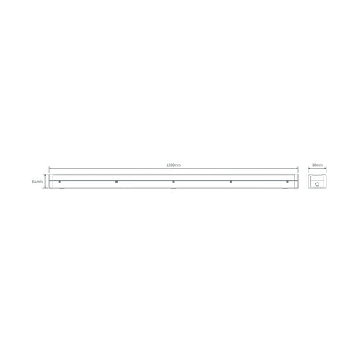Buy LED Batten Lights Australia Bolt LED Batten Light W1200mm Metal / Polycarbonate 3CCT - 66006