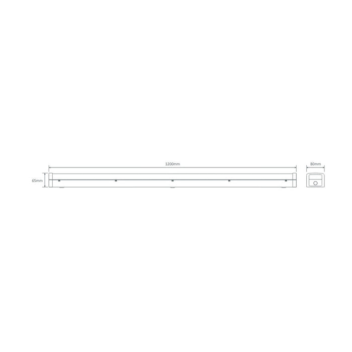 Buy LED Batten Lights Australia Bolt LED Batten Light W1200mm Metal / Polycarbonate 3CCT - 66006