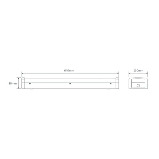 Buy LED Batten Lights Australia Bolt LED Batten Light W640mm Metal / Polycarbonate 3CCT - 66007
