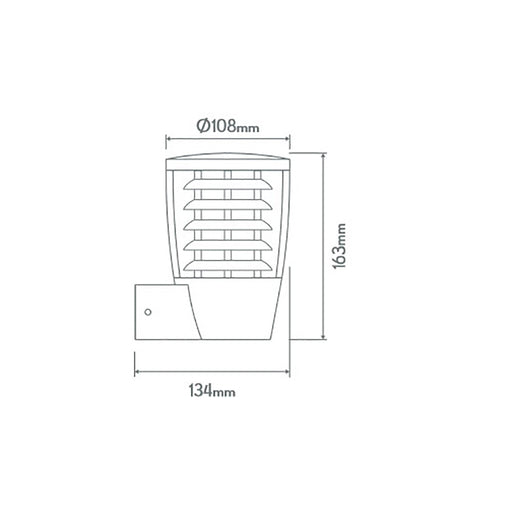 Buy Exterior Wall Lights Australia Casa Exterior Wall Light Dark Grey Aluminium - 10751