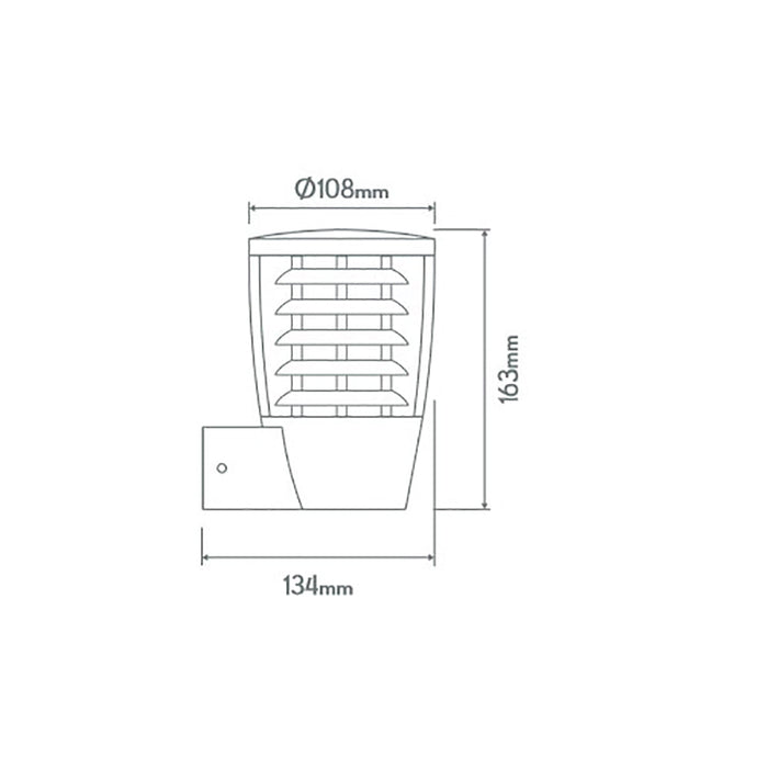 Buy Exterior Wall Lights Australia Casa Exterior Wall Light Dark Grey Aluminium - 10751