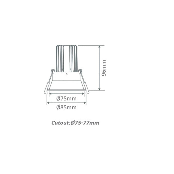 Buy Recessed LED Downlights Australia Cell Recessed LED Downlight W85mm 13W White 5CCT - 21680