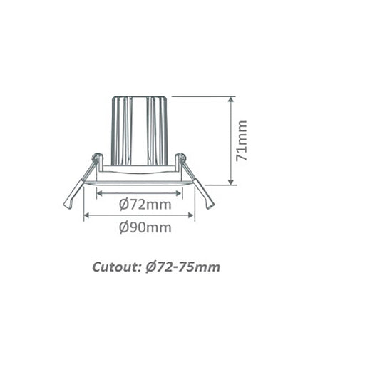 Buy Recessed LED Downlights Australia Cell Recessed LED Downlight W90mm 13W White 5CCT - 21686