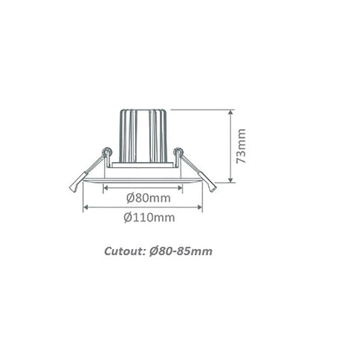 Buy Recessed LED Downlights Australia Cell Recessed LED Downlight W110mm 13W White 5CCT - 21688