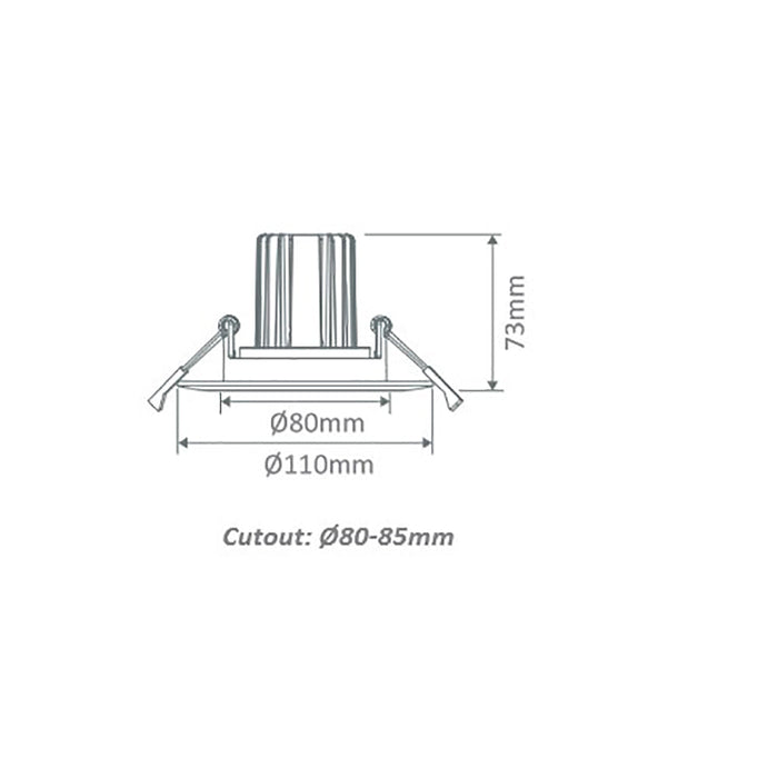 Buy Recessed LED Downlights Australia Cell Recessed LED Downlight W110mm 13W White 5CCT - 21688