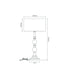 Buy Table Lamps Australia Sandra Table Lamp Satin Chrome White Fabric - 22546