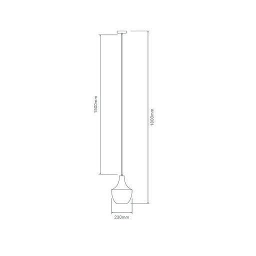 Buy Pendant Lights Australia Sail Pendant Light W230mm Black Clear Glass - 22753