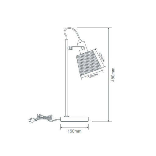 Buy Desk Lamps Australia Rustica Desk Lamp Black - 22519