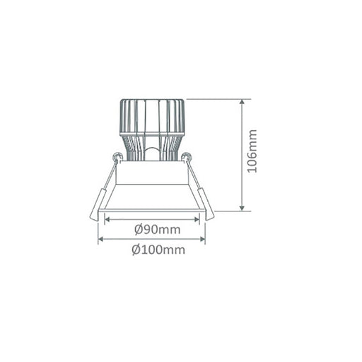 Buy Recessed LED Downlights Australia Cell DT90 Recessed LED Downlight 17W White 5000K - 21710