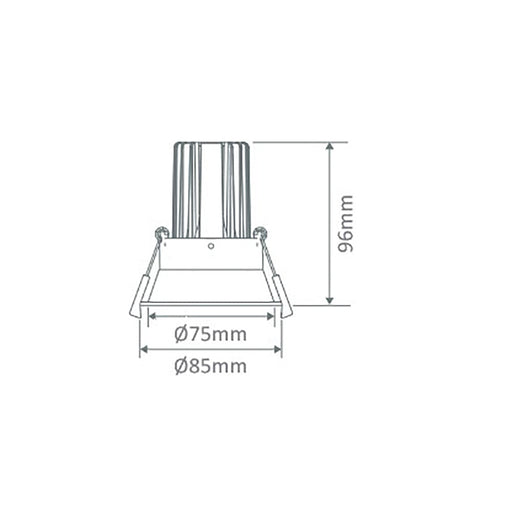 Buy Recessed LED Downlights Australia Cell Recessed LED Downlight W85mm 9W White 5CCT - 21670