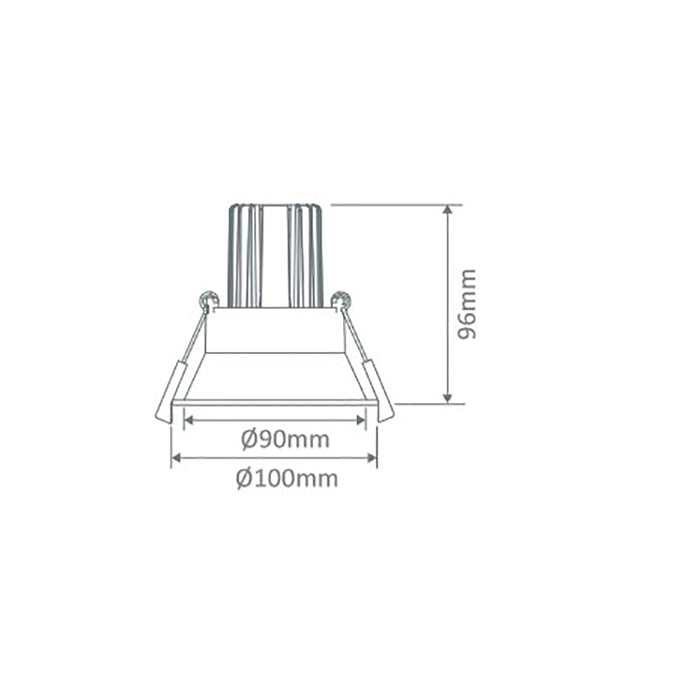 Buy Recessed LED Downlights Australia Cell DT90 Recessed LED Downlight W100mm 9W White 5CCT - 21674