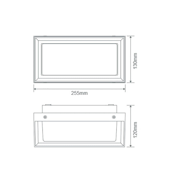 Buy Exterior Wall Lights Australia Claro Rectangle Exterior Wall Light Dark Grey Aluminium - 19891