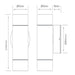 Buy Up / Down Wall Lights Australia Elite Up & Down Wall 2 Lights 12W Aluminium 3CCT - 19142