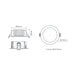 Buy Recessed LED Downlights Australia Hasty Recessed LED Downlight 8W White Plastic 3CCT - 20821