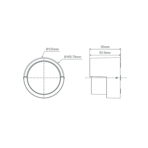 Buy Exterior Wall Lights Australia Livi Round Exterior Wall Light 5W Dark Grey 3CCT - 22690