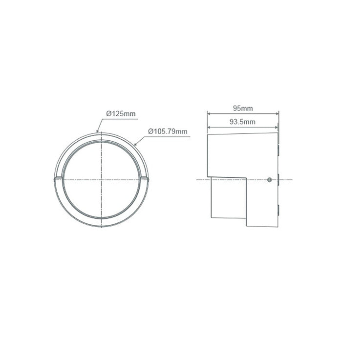 Buy Exterior Wall Lights Australia Livi Round Exterior Wall Light 5W White 3CCT - 22691