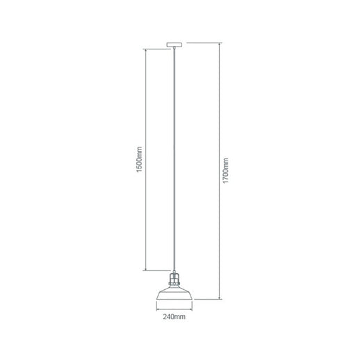 Buy Pendant Lights Australia Hoist Pendant Light W240mm Clear Glass - 22731