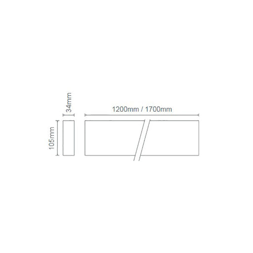 Buy LED Linear Lights Australia Max LED Linear Light L1200mm White Aluminium 3CCT - 22649