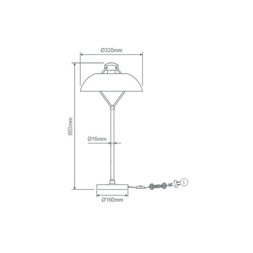 Buy Table Lamps Australia Forge Table Lamp Silver Metal - 22712