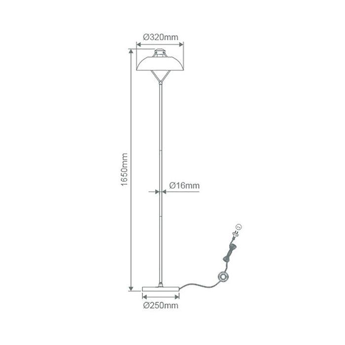 Buy Floor Lamps Australia Forge Floor Lamp Silver Metal - 22713