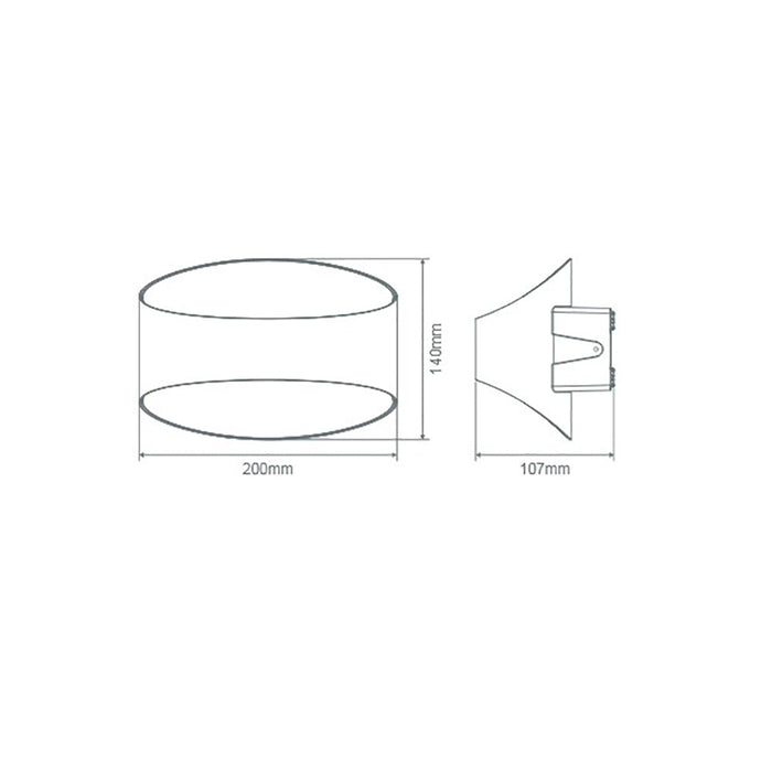 Buy Wall Sconce Australia Glow Up & Down Wall Light Black Aluminium 3CCT - 22660