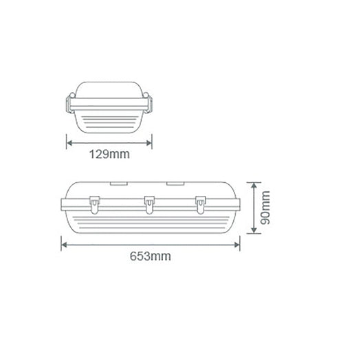 Buy Emergency LED Battens Australia Hydro Emergency LED Batten L653mm White 3CCT - 66020