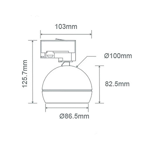 Buy Three Circuit Track Heads Australia Moon Three Circuit Track Head Flood White 3CCT - 22797