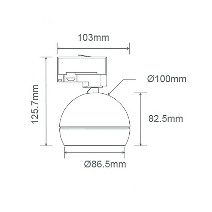 Buy Three Circuit Track Heads Australia Moon Three Circuit Track Head Flood White 3CCT - 22797