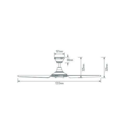 Buy DC Ceiling Fans With Light Australia Fresco DC Ceiling Fan 52" Black LED Light White - 60090