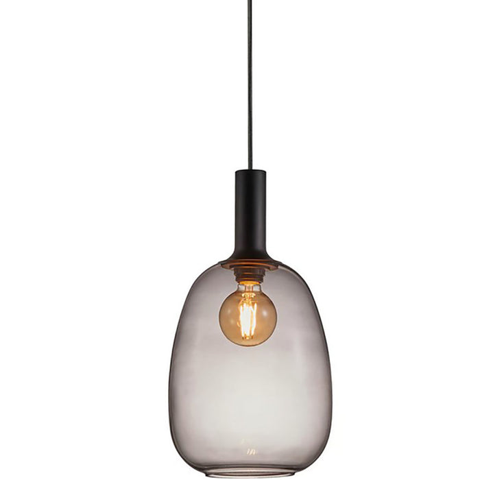 Buy Pendant Lights Australia Alton Pendant Light W230mm Black / Smoked Glass - 47303047