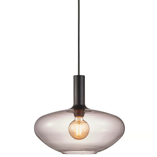 Buy Pendant Lights Australia Alton Pendant Light W350mm Black / Smoked Glass - 48973047