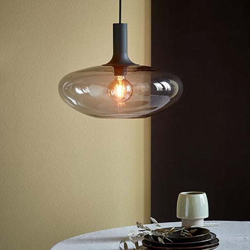 Buy Pendant Lights Australia Alton Pendant Light W350mm Black / Smoked Glass - 48973047