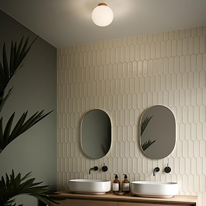 Buy Flush Mount Lights Australia Alton Flush Mount Light Brass / Opal White Glass - 2010506001
