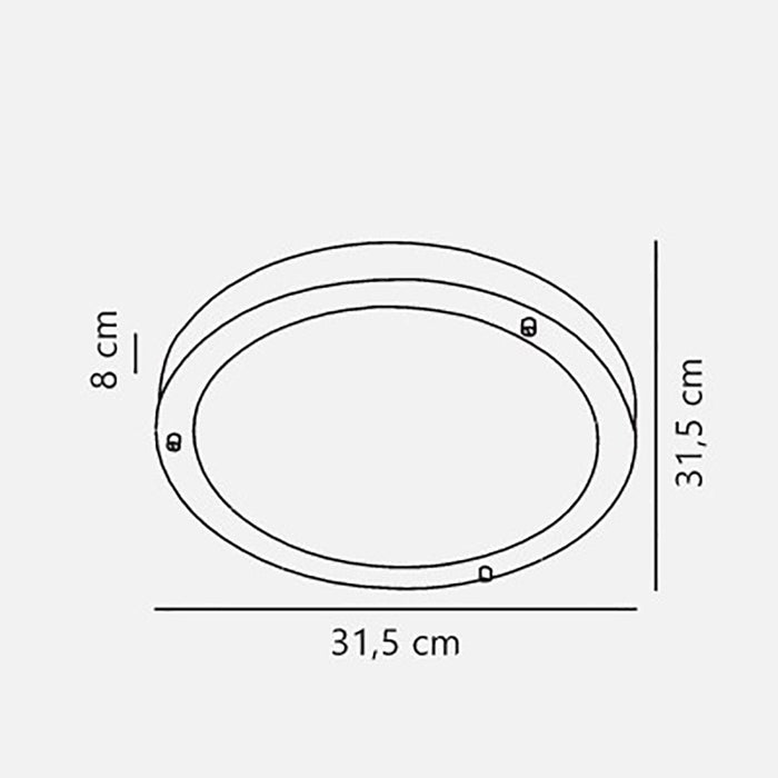 Buy Oyster Lights Australia Ancona Round Oyster 2 Lights White Metal - 25316101