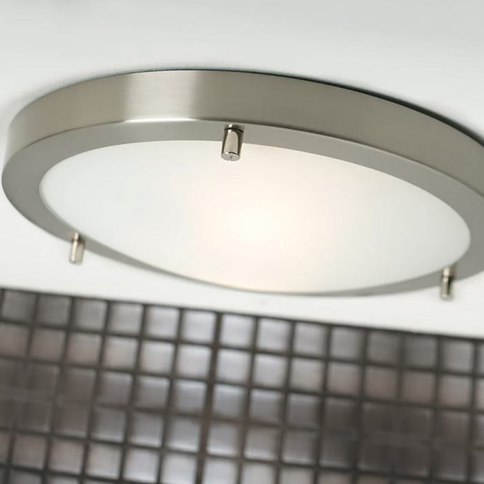Buy Oyster Lights Australia Ancona Round Oyster 2 Lights Brushed Steel Metal - 25316132