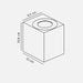 Buy Up / Down Wall Lights Australia Canto Square Up & Down Wall 2 Lights Galvanized 3000K - 49711031
