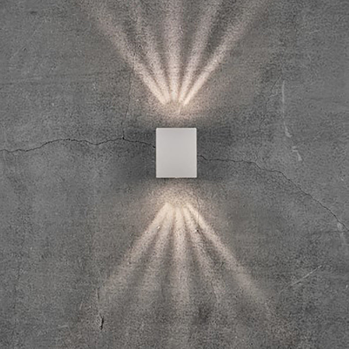Buy Up / Down Wall Lights Australia Canto Square Up & Down Wall 2 Lights White Aluminium 3000K - 49711001