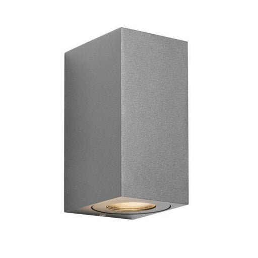 Buy Up / Down Wall Lights Australia Canto Square Up & Down Wall 2 Lights Grey Aluminium - 49731010