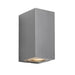 Buy Up / Down Wall Lights Australia Canto Square Up & Down Wall 2 Lights Grey Aluminium - 49731010