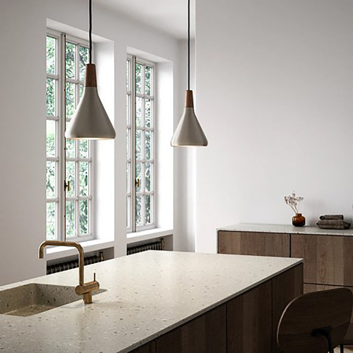 Buy Pendant Lights Australia Nori Pendant Light W180mm Brushed Steel Metal - 2120803032