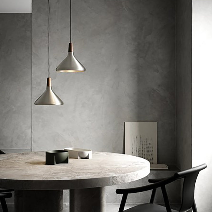 Buy Pendant Lights Australia Nori Pendant Light W270mm Brushed Steel Metal - 2120813032