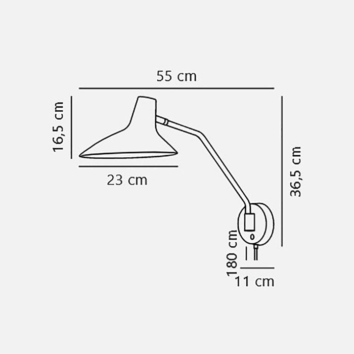 Buy Bedside Reading Lights Australia Darci Bedside Reading Light Black Metal - 2120551003