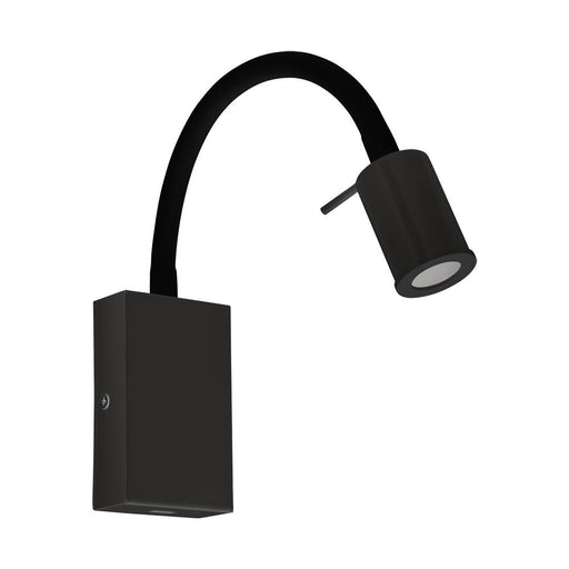 Buy Bedside Reading Lights Australia Tazzoli 1 Light Wall Light LED 3000K USB Matt Black - 202779