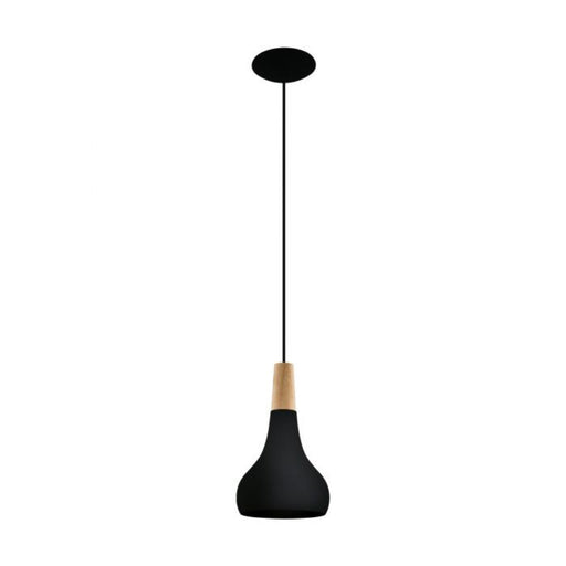 Buy Pendant Lights Australia Sabinar 1 Light Pendant Small Black Steel - 203191N