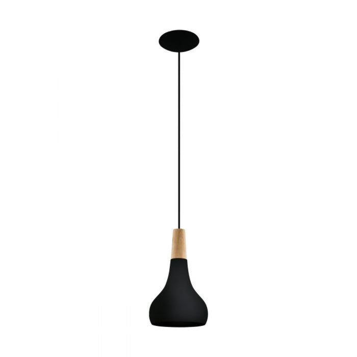 Buy Pendant Lights Australia Sabinar 1 Light Pendant Small Black Steel - 203191N