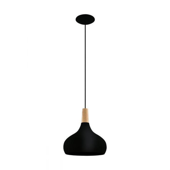 Buy Pendant Lights Australia Sabinar 1 Light Pendant Medium Black Steel - 203192N